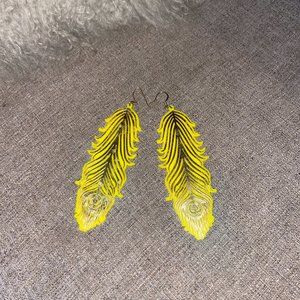 Noir yellow earrings
